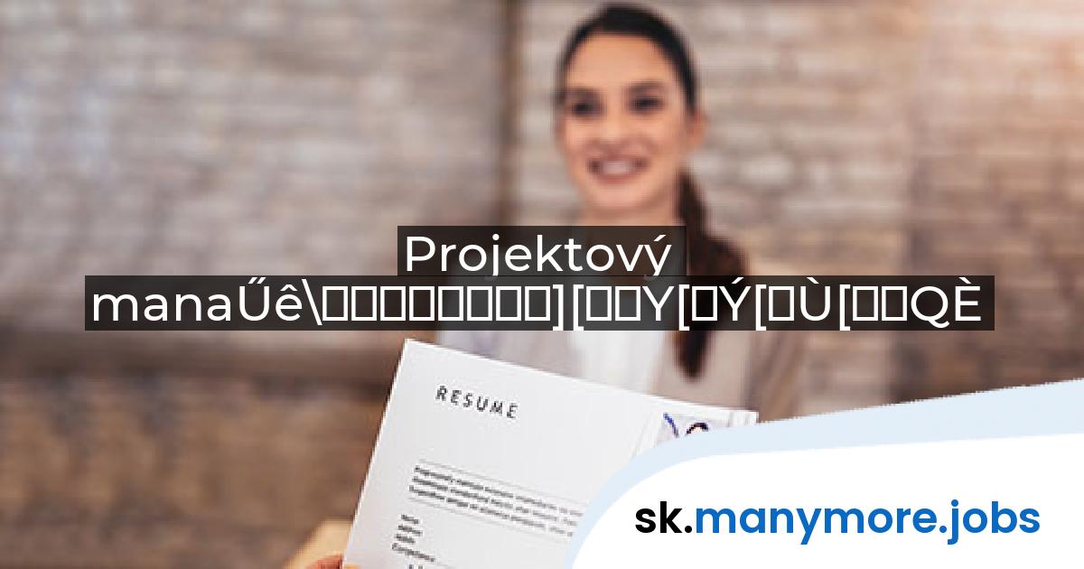 Projektový manažér: B. Braun Melsungen AG | manymore.jobs
