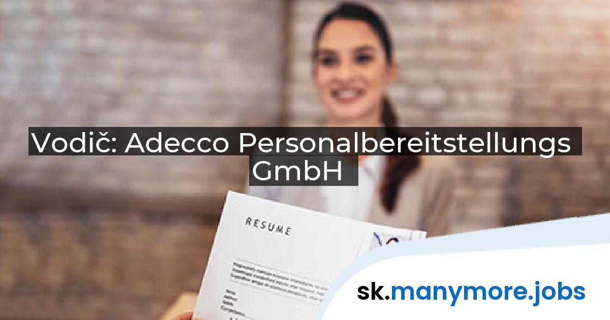Vodič: Adecco Personalbereitstellungs GmbH | manymore.jobs